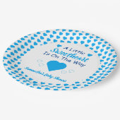 Assiettes En Carton Petit Baby shower de coeur (Angle)