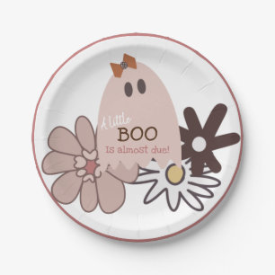 Assiettes En Carton Petit Baby shower de fille Boo