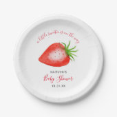 Assiettes En Carton Petit Baby shower de fraises doux (Devant)