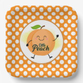 Assiettes En Carton petit baby shower de pêche mignon (Recto)