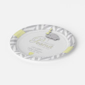 Assiettes En Carton Petit Baby shower d'éléphant d'arachide doux (Angle)