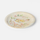 Assiettes En Carton Petit baby shower doux 7" de lapin plat (Angle)