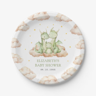Assiettes En Carton Petit Baby shower Dragon