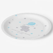 Assiettes En Carton Petit Baby shower éléphant (Angle)
