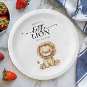 Assiettes En Carton Petit Baby shower Lion mignon