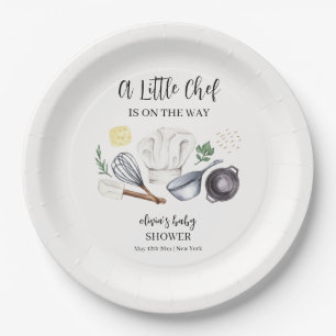 Assiettes En Carton Petit Baby shower minimaliste et moderne