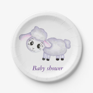Assiettes En Carton Petit Baby shower mouton d'agneau