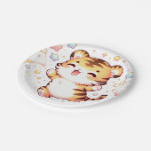 Assiettes En Carton Petit Baby shower tigre (Angle)