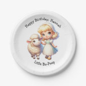 Assiettes En Carton Petit Bo-Peep & Sheep Nursery Rhyme (Devant)