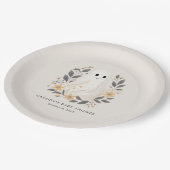 Assiettes En Carton Petit Boho Ghost Baby shower d'Halloween (Angle)