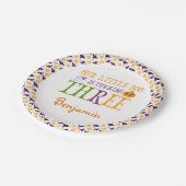 Assiettes En Carton Petit Boo à trois Halloween 3e anniversaire (Angle)
