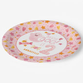 Assiettes En Carton Petit Boo Fantôme Rose, deux ans (Angle)