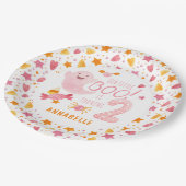 Assiettes En Carton Petit Boo Fantôme Rose, deux ans (Angle)