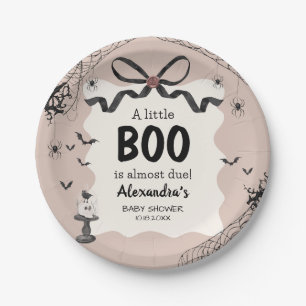 Assiettes En Carton Petit Boo Halloween Baby shower gothique