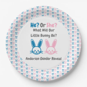Assiettes En Carton Petit Bunny Gender Reveal