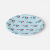 Assiettes En Carton Petit Camion bleu Saint Valentin (Angle)