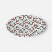 Assiettes En Carton Petit Camion de ramassage rouge Snowtree Noël Arbr (Angle)