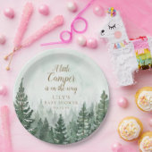 Assiettes En Carton Petit Camper Rustic Pine Tree Forest Baby shower (Fête)
