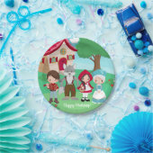 Assiettes En Carton Petit chaperon Rouge Filles de conte de Fairytale  (Fête)