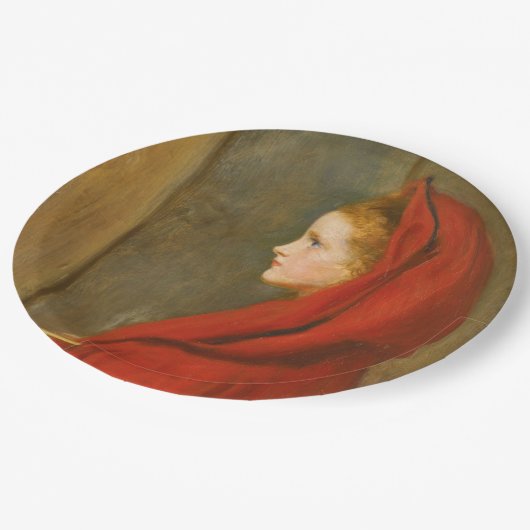 Assiettes En Carton Petit chaperon rouge (par John Everett Millais) (Angle)