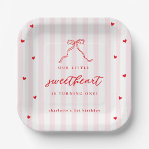 Assiettes En Carton Petit Chéri Premier Anniversaire