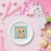 Assiettes En Carton Petit Chiot adorable - Douceur en design (Fête)