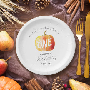 Assiettes En Carton Petit Citrouille 1er anniversaire
