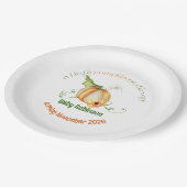 Assiettes En Carton Petit Citrouille Automne Baby shower neutre selon (Angle)