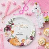 Assiettes En Carton Petit citrouille baby shower (Fête)