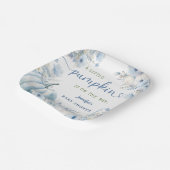 Assiettes En Carton Petit Citrouille Boy Baby shower d'automne bleu (Angulaire)