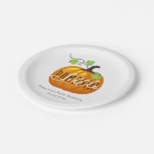 Assiettes En Carton Petit Citrouille en chemin | Baby shower mignon (Angle)