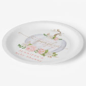 Assiettes En Carton Petit citrouille en or rose (Angle)