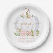 Assiettes En Carton Petit citrouille en or rose (Devant)