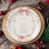 Assiettes En Carton Petit Citrouille en route Automne Octobre baby sho