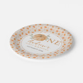 Assiettes En Carton Petit Citrouille Feuilles d'automne automne 1er an (Angle)