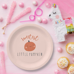 Assiettes En Carton petit citrouille mignon