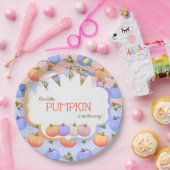Assiettes En Carton Petit Citrouille Patch Genre Révéler Blue Peach (Fête)