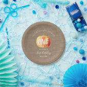 Assiettes En Carton Petit Citrouille Rustique Burlap 1er anniversaire (Fête)