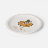 Assiettes En Carton Petit Citrouille Sucré En Chemin Mignonne Baby sho (Angle)