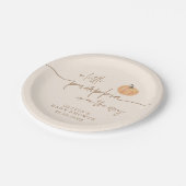 Assiettes En Carton Petit Citrouille Sur Le Chemin Baby shower Automne (Angle)