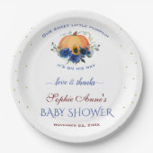 Assiettes En Carton Petit Citrouille Thanksgiving Baby shower Pap (Devant)