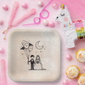Assiettes En Carton Petit couple éffrayant (Fête)