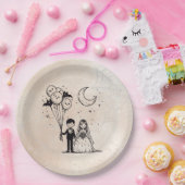 Assiettes En Carton Petit couple éffrayant (Fête)