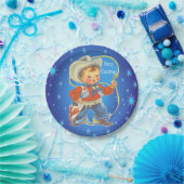 Assiettes En Carton Petit Cowboy avec corde Joyeux Noël (Fête)