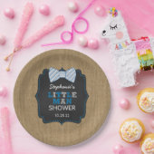 Assiettes En Carton Petit décor rustique de baby shower de cravate (Fête)