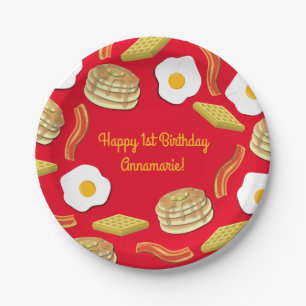 Assiettes En Carton Petit déjeuner Brunch Anniversaire Fête Enfants