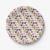 Assiettes En Carton Petit-déjeuner Brunch Nourriture Bagel Donut OEufs (Devant)