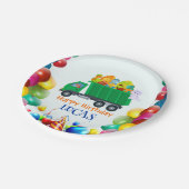 Assiettes En Carton Petit Dinosaur camion à ordures ballon d'anniversa (Angle)