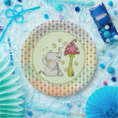 Assiettes En Carton petit éléphant paptel (Fête)