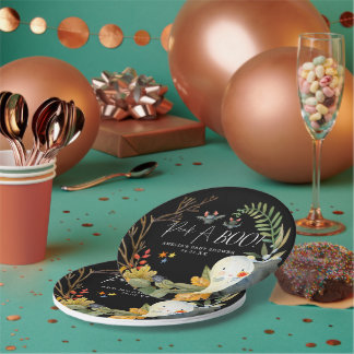 Assiettes En Carton Petit fantôme | Baby shower d'Halloween mignon